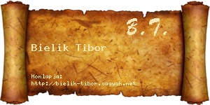 Bielik Tibor névjegykártya